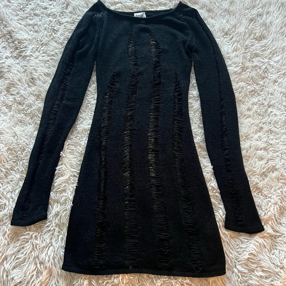 Princess Polly Black Slashed Mini Dress - Picture 2 of 7